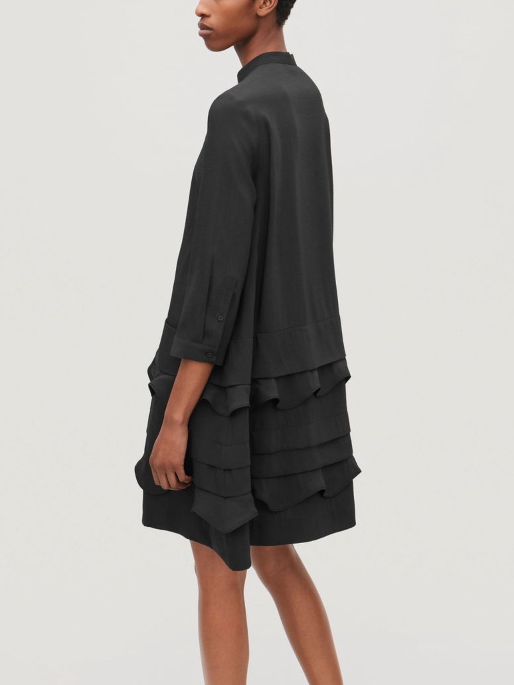 COS Ruffle Tiered Shirt Dress